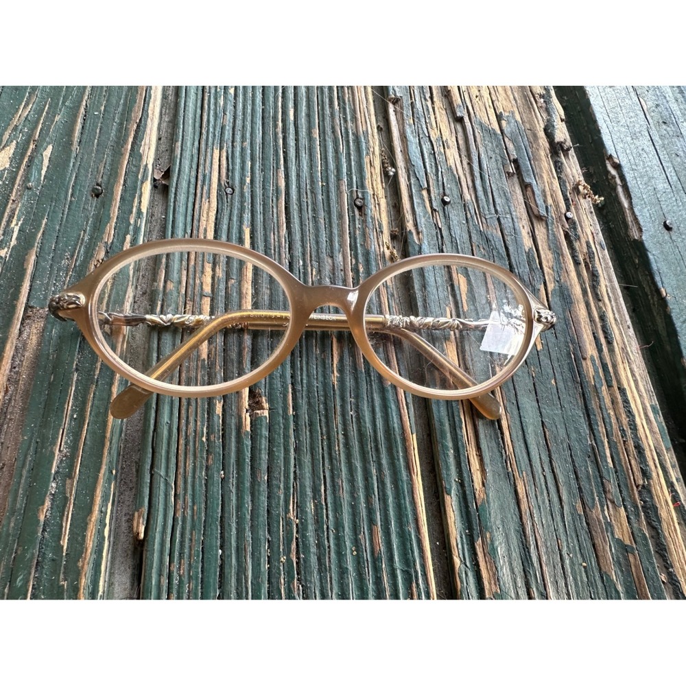 Brighton Steinbeck Eyeglasses Frames Tan Gold Silver Scrollwork 51-17-135